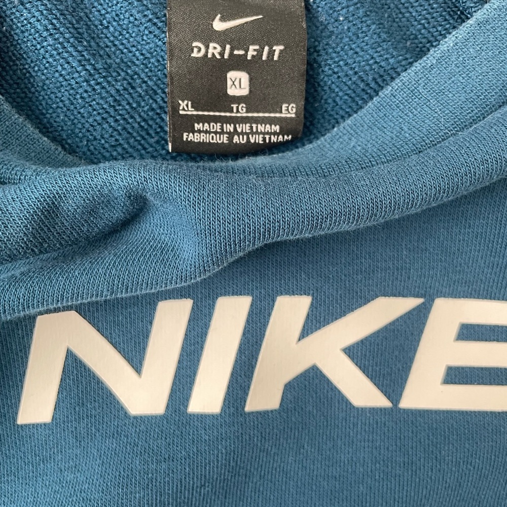 Nike Teal Blue Cropped Sweatshirt - Picture 3 of 3